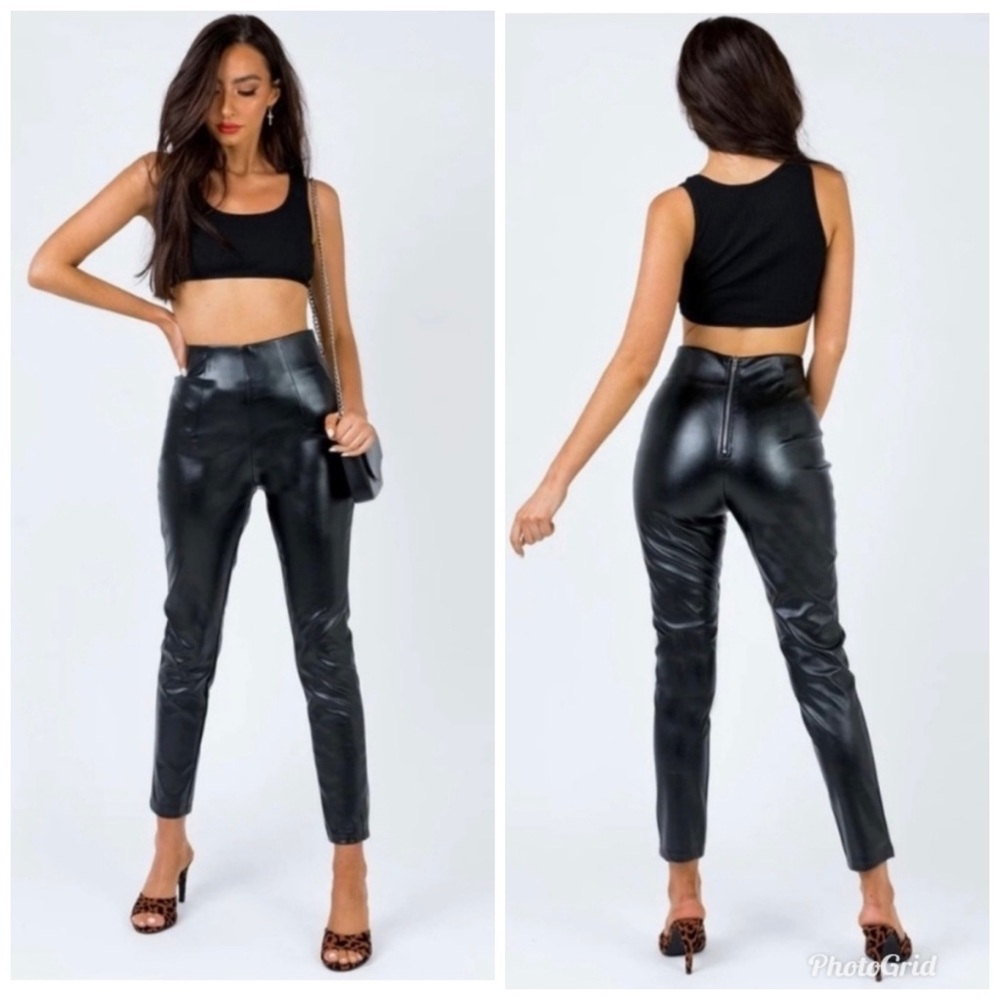 Princess Polly Lyra faux leather pants size 8
